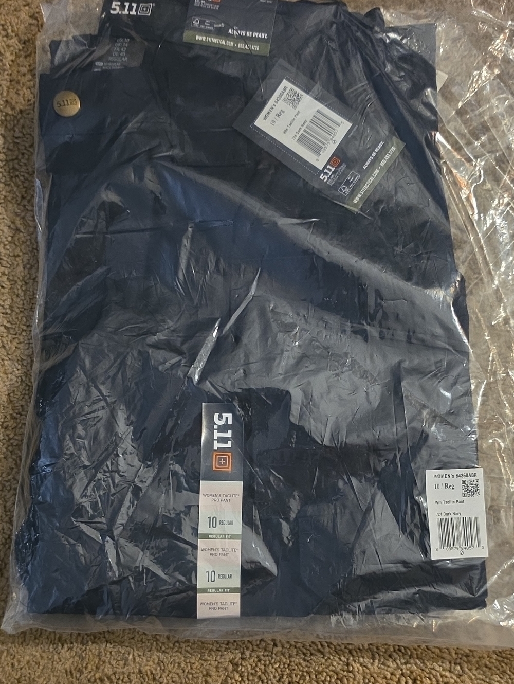 Women's 5.11 Taclite EMS pants- navy 10 regular